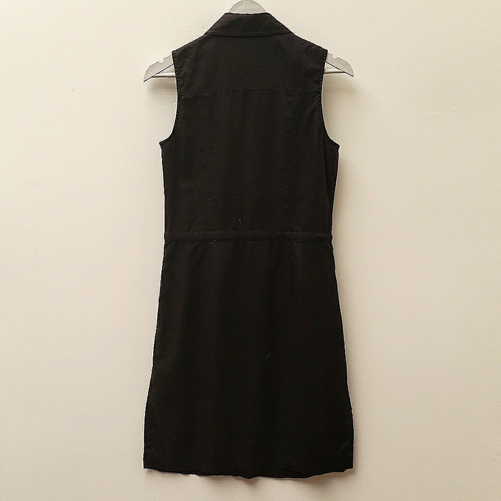 Express 100% Linen Sleeveless Button Front Shirt … - image 5